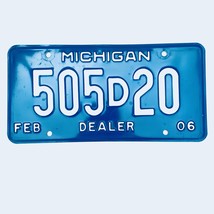 2006 United States Michigan Base Dealer License Plate 505D20 - £13.15 GBP