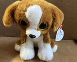 TY Beanie Baby SNICKY the Dog (6 Inch) Stuffed Plush Animal partial TAG - £5.44 GBP