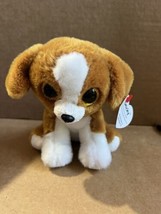TY Beanie Baby SNICKY the Dog (6 Inch) Stuffed Plush Animal partial TAG - £5.42 GBP