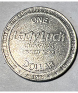 Lady Luck Casino Las Vegas NV $1 Casino Coin Gaming Token One Dollar 1980s - £7.47 GBP