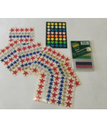 Vintage star shape self sticking sticker lot craft supplies - $19.75