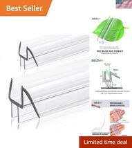 2-Pack Ultra Clear Shower Door Bottom Seal 3/8'' X 39'', Polycarbonate F... - $39.74