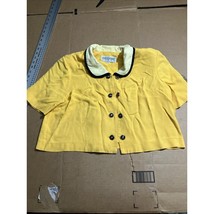 Jessica Howard Double Breasted Blazer Jacket, Yellow Coat Size 14 Short,... - $9.90