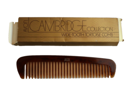 Avon Vintage 1980’s Cambridge Collection Wide Tooth Tortoise Comb - Crushed Box - $10.00