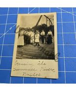 rppc postcard Crossing The Suwannee River Bridge Florida Family Portrait... - $10.32