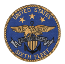 4.88&quot; Navy Sixth 6TH Fleet Power Of Peace Embroidered Patch - £27.35 GBP
