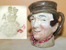 Royal Doulton Mug 2.25&quot; Sam Weller A mark c1940? Toby Jug Character Warr... - £17.68 GBP