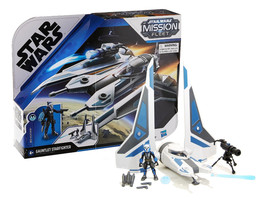 Star Wars Mission Fleet Bo-Katan 2.5&quot; Figure &amp; Gauntlet Starfighter MIB - £11.79 GBP