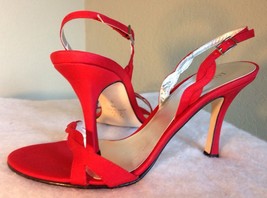 LUMIANI Red SHOES Size: 10 US (EUR 40) New SHIP FREE Satin / Leather ITA... - £157.90 GBP