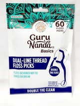 Guru Nanda Basics DUAL-LINE THREAD FLOSS PICKS Double Clean Pick Angled ... - €11,12 EUR