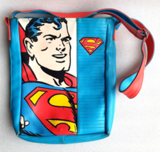 Superman Comics Bag ✱ Vintage &amp; Rare Big Sholder Pvc Bag Empty ~ Holland 1980´s - £58.34 GBP