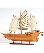 Ship Model Watercraft Traditional Antique Chinese Junk Boats Sailing 27-In - £593.55 GBP