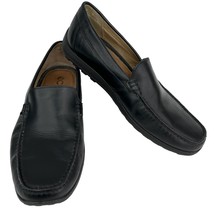 Ecco Moc Dip Classic Driving Loafers Shoes Black 41 7 Slip On - £47.10 GBP