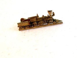 Vintage Gold Tone Train Locomotive Tie Clasp by Hickok U.S.A. - £15.02 GBP