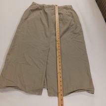 Pendleton Original Women's Beige/Khaki Cotton Rear Slit Denim Skirt Size 12 image 4