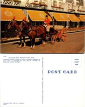 Michigan Mackinac Island The Grand Hotel Horse &amp; Carriage Vintage Postcard - $9.40