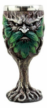 Myths &amp; Legends Mysterious Forest Spirit Greenman Deity Wine Goblet Chal... - £25.15 GBP