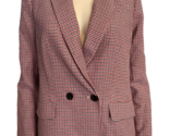 NWT  Talbots Red, White, Blue Houndstooth Cotton Lined Double Breasted B... - $113.99