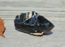 Black Obsidian Natural 79g Rough Volcanic Glass for Lapidary Knapping Di... - £10.98 GBP