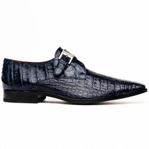 Genuine caiman crocodile Shoes Rovigo Navy image 2
