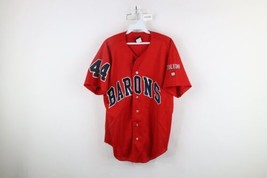 Vintage 90s Mens Medium Spell Out Toledo Barons Mesh Baseball Jersey Red USA - £53.43 GBP