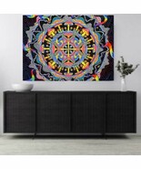 Tapestry Wall Hanging Colorful Psychedelic Mushroom Mandala 5 ft x 4 ft - €15,74 EUR