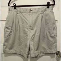 Daniel Cremieux Mens Pleated Chino Shorts Size 34 (30.5x6.5) Beige Tan READ - $9.87