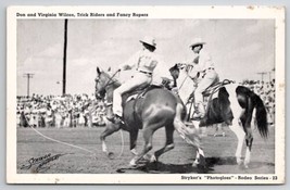 Stryker Rodeo Don And Virginia Wilcox Trick Riders Fancy Ropers Postcard B45 - £7.44 GBP