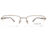 Versace Eyeglasses Frames MOD.1066 1053 Brown Gold Rectangular 50-18-135 - $98.99