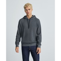 Everlane Mens The Waffle-Knit Hoodie Pullover Drawstring Slate Gray M - £26.61 GBP