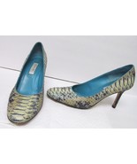 ISAAC MIZRAHI Leather HI HEEL Shoes Snakeskin Print MADE IN ITALY Size 8... - £19.63 GBP