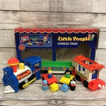 VTG 80s Fisher Price Little People Express Train #2581 Complete w/ Original Box - £119.90 GBP