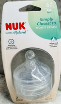 NUK Simply Natural Advanced Anti-Colic BPA Silicone 2 Baby Bottle Nipple... - $13.74
