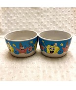 Vintage Spongebob Squarepants Set of (2) Small Ceramic Bowls, Viacom,(20... - $31.07 CAD