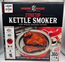 Nordic Ware Stovetop Kettle Smoker Red Wood Smoked Foods NIB Indoor Outdoor Use - £52.31 GBP