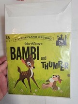 Disneyland Record Vintage Walt Disney&#39;s Bambi and Thumper 45rpm Record 1962 VTG - £7.31 GBP