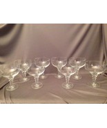 VINTAGE Set of 8 Thomas HOLIDAY Crystal Champagne Sherbert Glasses Acid ... - $51.81 CAD