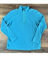 Killtec 1/4 Zip Up Light Fleece Jacket Women&#39;s 16(L) Teal Mock Neck Long... - $23.75