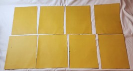 Smoke Curtain Fire Fabric Fiberglass Scraps 8 Pc Approx 10&quot; x 12&quot; Yellow... - £37.14 GBP