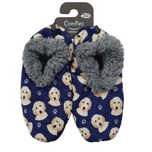 Goldendoodle Dog Slippers Comfies Unisex Super Soft Lined Animal Print B... - $18.80