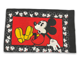 Vintage 90s Mickey Mouse Disney Characters Double Sided Pillow Case Standard - $17.81