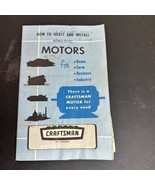 1970 How to Select and install Electric Motors Craftsman Motor Handbook ... - $171.35 MXN
