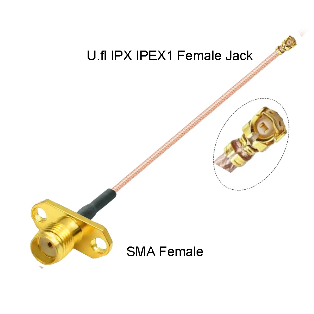 House Home 1PCS U.Fl Ipx IPEX1 Female To Sma / RP-SMA Female 2 Hole Flange Panel - £19.59 GBP