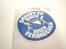 Original sticker Schutze Dich Against Crime Swiss Police Basel blue-
show ori... - £9.42 GBP