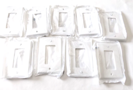 Leviton White 1 Gang Unbreakable Nylon Wallplate M52-PJ26-WM- Lot of 9 C... - $10.88