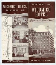 Wicomico Hotel Brochure Salisbury Maryland on the Ocean Highway 1940&#39;s - £17.11 GBP