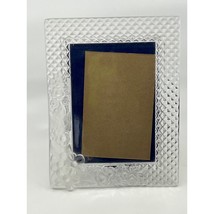 10&quot; x 7.5&quot; Glass Floral Themed 3D Photo Frame BlueFelt Backed for 5&quot; x 7... - £14.28 GBP