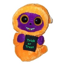 Ty Beanie Boos SKELTON Purple Halloween Ghoul TySilk 2017 Orange Glitter... - £10.01 GBP