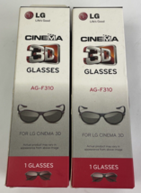 NEW LG Cinema 3D Glasses Model AG-F310 2 Pairs - LOOK - £11.60 GBP