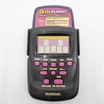 Gin Rummy Handheld Electronic Game Black Radica Co. Model 3662 Fully Tested - £11.96 GBP